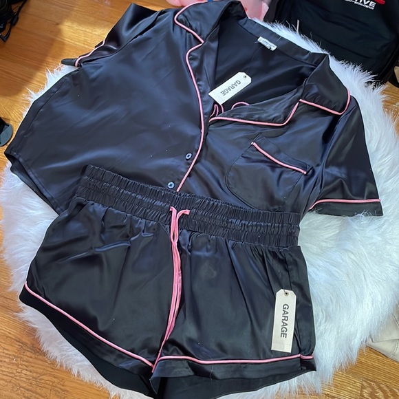 Garage Barbie Pajamas XS Small NEW Black Pink Y2K 💓 - Picture 5 of 8
